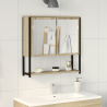 Mueble espejo de baño madera ingeniería roble sonoma 60x16x60cm 1