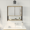 Mueble espejo de baño madera ingeniería roble sonoma 60x16x60cm 4