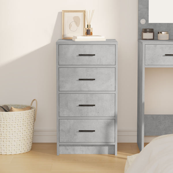 Buffet Cinzento de Concreto 40x41x75 cm Madeira Engenhada M 4