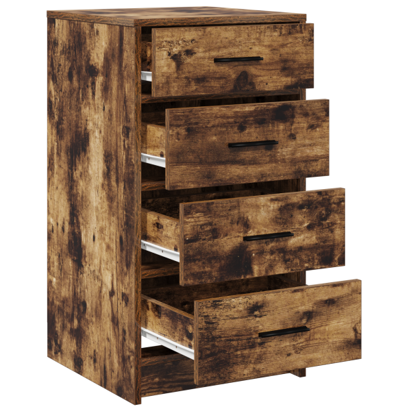 Aparador de madera de ingeniería roble ahumado 40x41x75 cm M 5