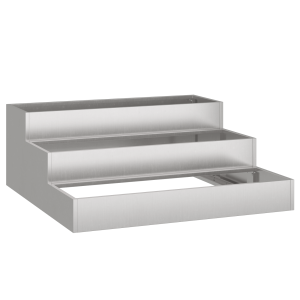 Vaso de Jardim 3 Camadas 90x90x35 cm Aço Enferrujado H