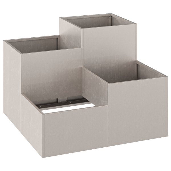 Jardineira  80x80x60 cm em Aço Envelhecido M 5