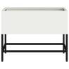 Jardinera elevada de acero blanco 60x26x45 cm 5