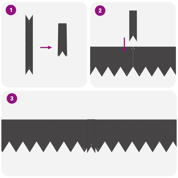 Bordas de Gramado 10 pcs Preto 100x0.5x15 cm Aço M 4