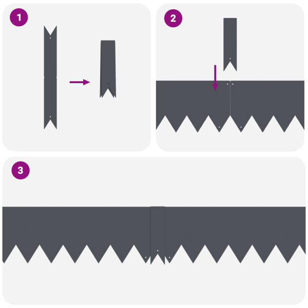 Bordas de Jardim 30 pcs Antracite 100x0.5x15 cm Plástico M 4