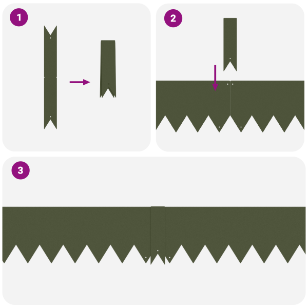Bordas de Gramado 10 pcs Verde-Azeitona 100x0.5x15 cm Plástico M 4
