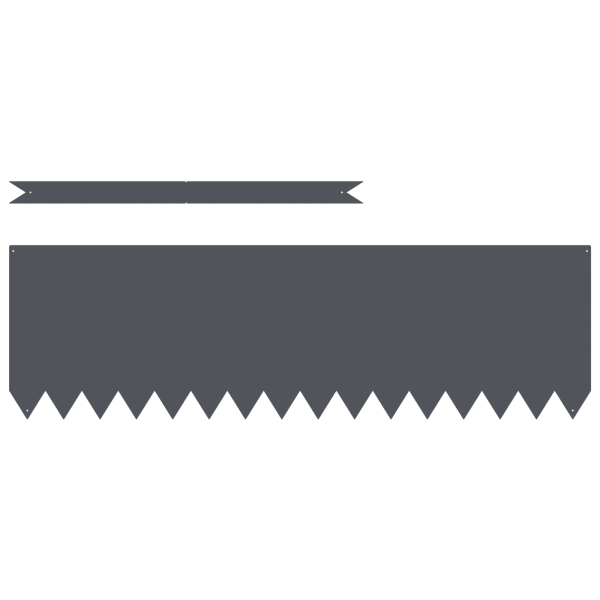 Bordas de Jardim 10 pcs Antracite 100x0.5x30 cm Plástico M 2