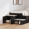 Mueble de almacenaje madera ingeniería negro 127x41x40 cm 4