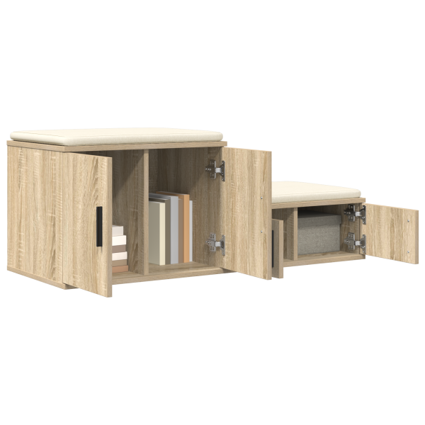 Mueble de almacenaje madera ingeniería roble Sonoma 127x41x40cm M 3