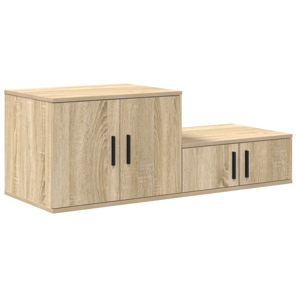 Mueble de almacenaje madera ingeniería roble Sonoma 127x41x40cm M 5