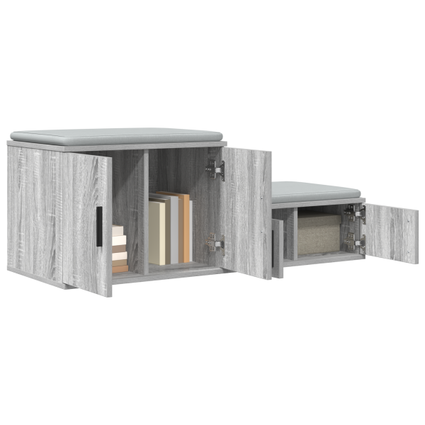 Gabinete de Armazenamento  Cinza Sonoma 108x41x40 cm Madeira Estruturada M 3