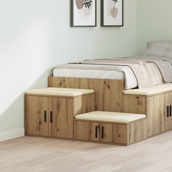 Armario de almacenamiento  de roble hecho a mano 108x41x40 cm de madera D