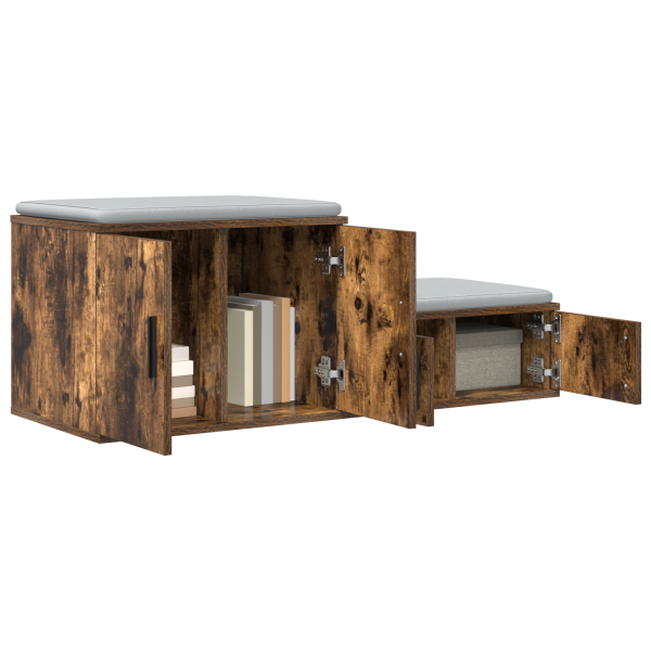 Armario de Almacenamiento  Roble Ahumado 103x41x40 cm Madera Ingenierizada M 3