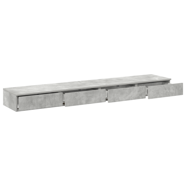 Cajones de cama madera ingeniería gris hormigón 200x36.5x16.5cm M 5