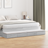Gavetas de Cama  Cinza Sonoma 200x36.5x16.5 cm Madeira Engineered 1