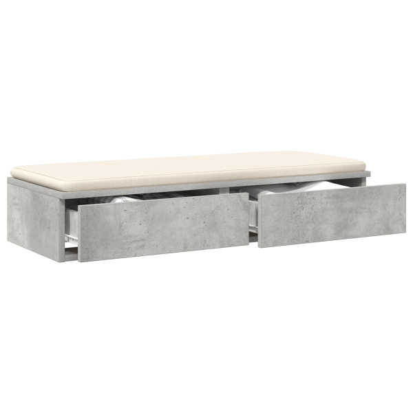Cajones de cama madera ingeniería gris hormigón 80x36.5x16.5 cm M 3