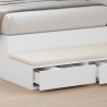 Cajones para Cama  Blancos 90x36.5x16.5 cm de Madera Ingenierizada 4