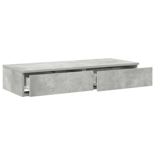 Cajones para cama  gris concreto 90x36.5x16.5 cm de madera elaborada M 5