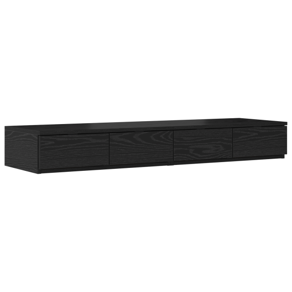 Cajones de cama madera de ingeniería negro 120x36.5x16.5 cm M 2