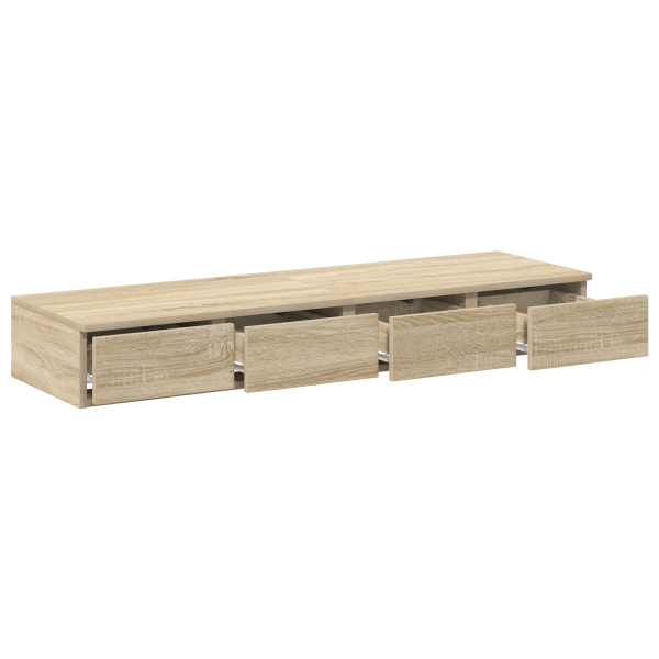 Cajones de cama madera ingeniería roble Sonoma 120x36.5x16.5 cm M 5