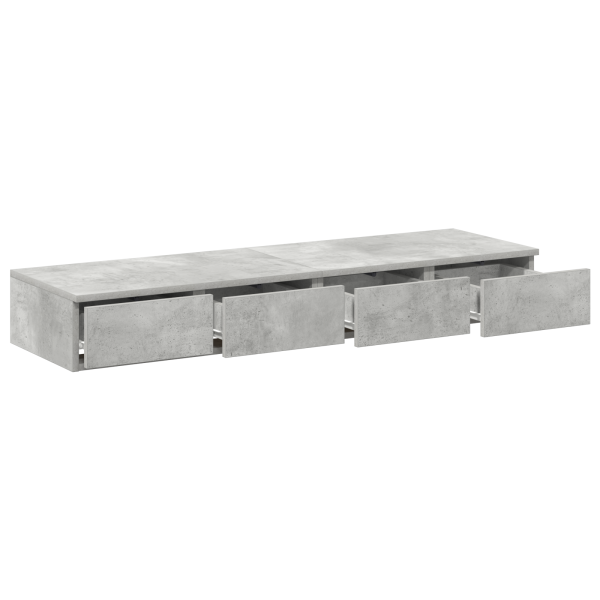 Cajones de cama madera ingeniería gris hormigón 120x36.5x16.5cm M 5