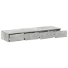 Cajones de cama madera ingeniería gris hormigón 120x36.5x16.5cm 5