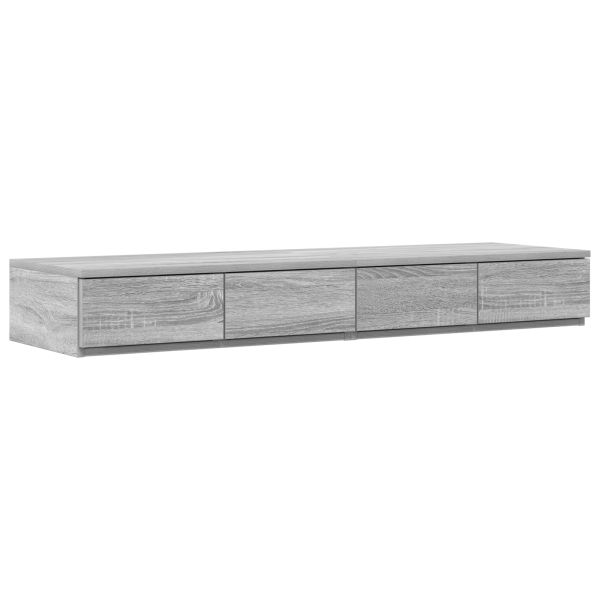 Cajones de cama madera ingeniería gris Sonoma 120x36.5x16.5 cm M 2