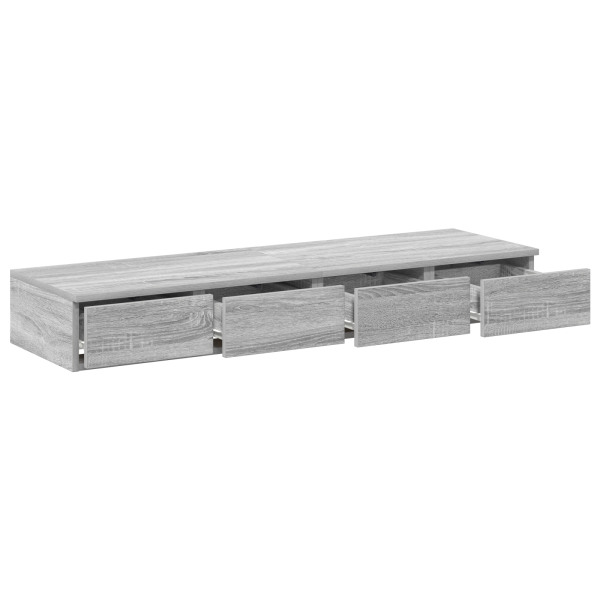 Cajones de cama madera ingeniería gris Sonoma 120x36.5x16.5 cm M 5
