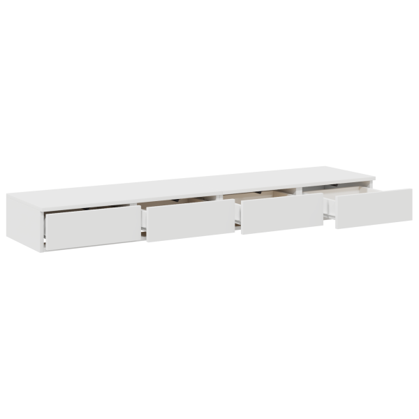 Cajones de Cama Blanco 140x36.5x16.5 cm Madera Compensada M 5