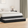 Gavetas pretas para cama VidaXL 140x36.5x16.5 cm em madeira de engenharia 4