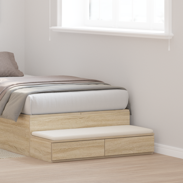 Cajones de cama  Roble Sonoma 75x36.5x16.5 cm Madera de calidad D