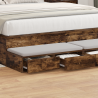 Cajones de Cama Roble Ahumado 160x36.5x16.5 cm Madera Elaborada 4