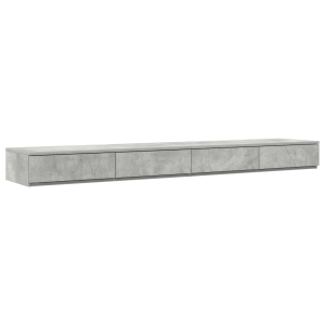 Cajones de cama madera ingeniería gris hormigón 180x36.5x16.5cm H