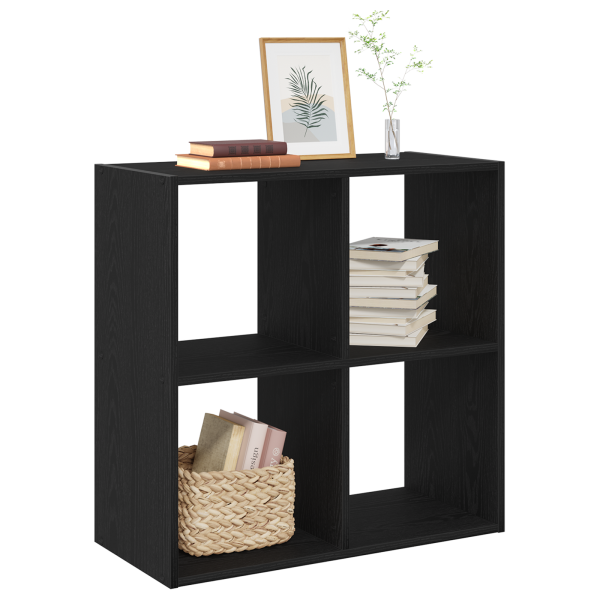 Estantería de madera de ingeniería roble negro 68.5x32x68.5 cm M 3