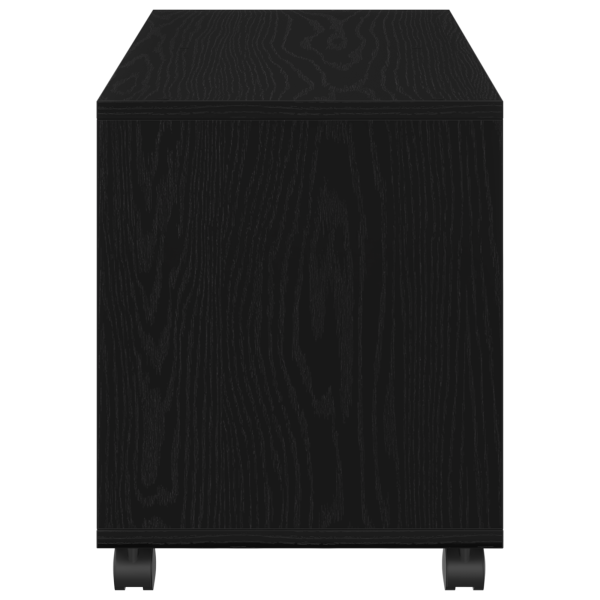 Mesa de Apoio  com Rodas Preto Carvalho 72x33x42.5 cm Madeira Engenharia M 5