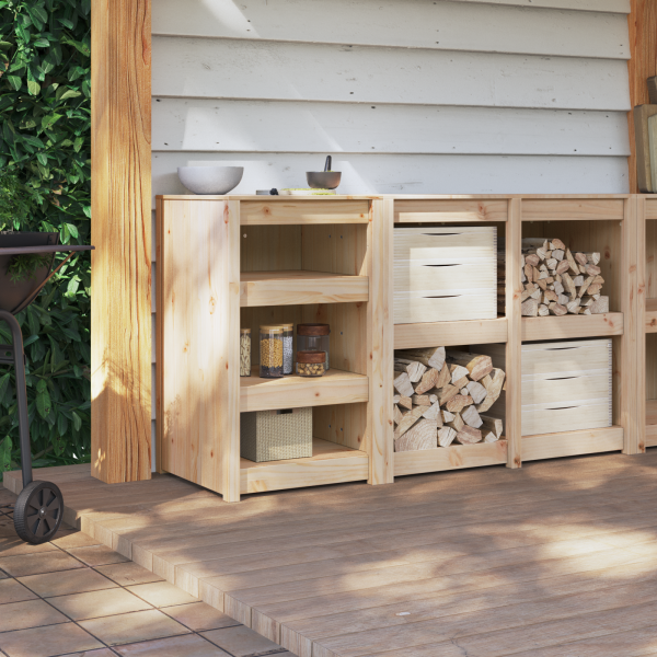 Armario de Cocina Exterior 55x55x92 cm Madera Maciza de Pino M 4