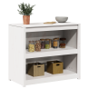Gabinete de Cocina Exterior Blanco 106x55x92 cm de Madera Maciza de Pino 3
