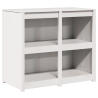 Gabinete de Cocina Exterior Blanco 106x55x92 cm Madera Maciza de Pino 2