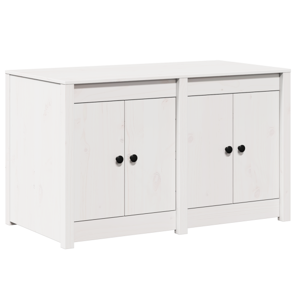 Gabinete de Cocina Exterior Blanco 106x55x64 cm Madera Maciza de Pino M 2