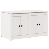 Gabinete de Cocina Exterior Blanco 106x55x64 cm Madera Maciza de Pino 2