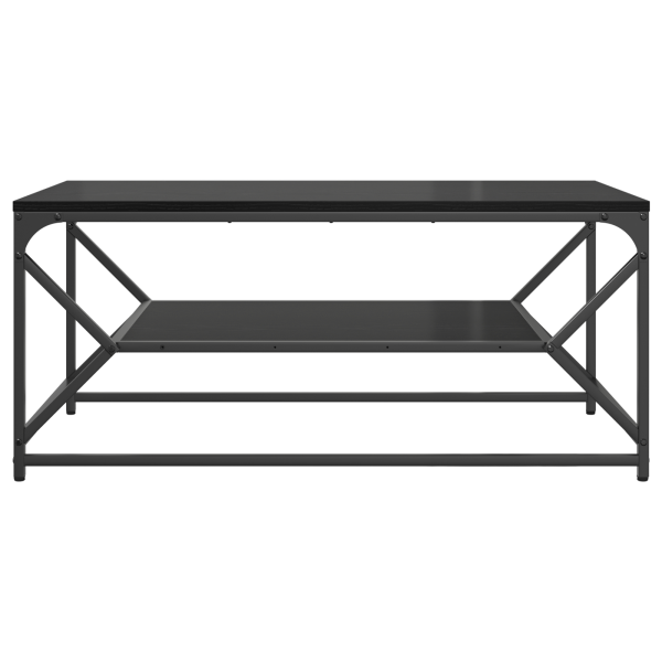 Mesa de centro con estante madera roble negro 90x50x40 cm M 5