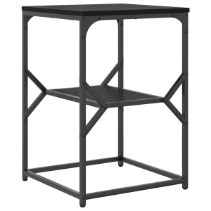 Mesa auxiliar madera de ingeniería roble negro 41x40x60 cm H