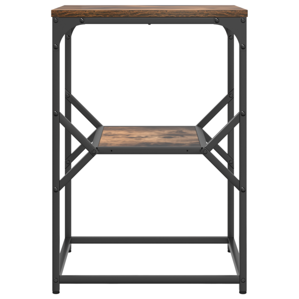 Mesa Lateral  Carvalho Defumado 41x40x60 cm Madeira Engenharia M 5