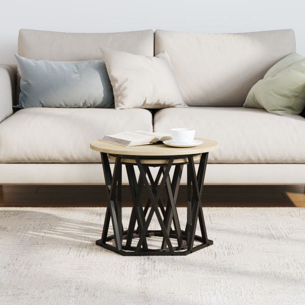 Mesas Laterais Empilháveis  2 pcs Madeira de Carvalho Sonoma M 4