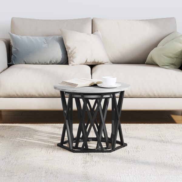 Mesas Laterais Empilháveis  2 pcs Cinzentas em Madeira de Engenharia Sonoma M 4