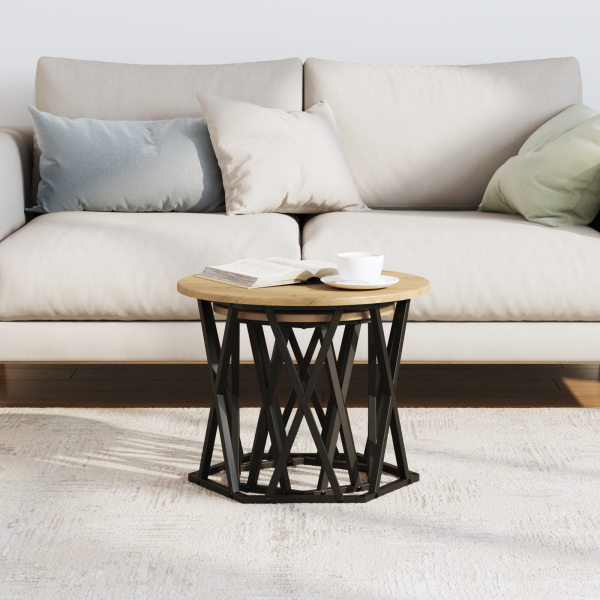 Mesas Laterais Empilháveis  2 pcs Carvalho Artesanal Madeira Engenharia M 4