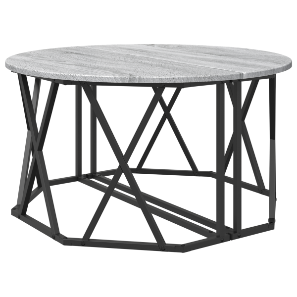 Mesa de Café Sonoma Gris 80x80x42 cm Hecha de Madera Engineered M 5