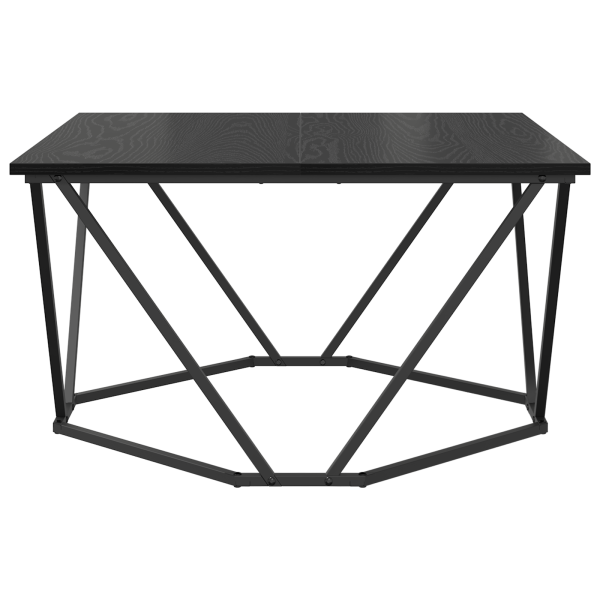 Mesa de Café Negro Roble 80x80x45 cm Madera Ingenierizada M 5