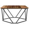 Mesa de café de madera vieja 80x80x45 cm de madera ingenierizada 5