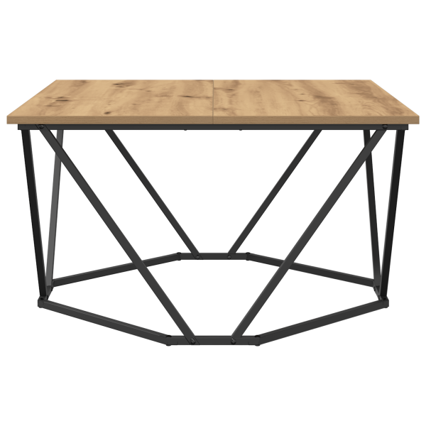 Mesa de Café Carvalho Artesanal 80x80x45 cm Madeira de Engenharia M 5